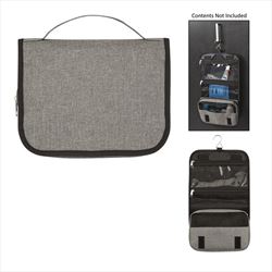 JH9418 Heathered Hanging Toiletry Bag With Custom Imprint